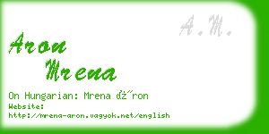 aron mrena business card